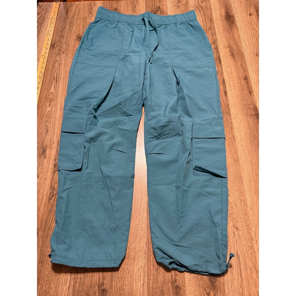 Xersion Cargo Pants Women L Blue Teal Athletic Outdoor Hiking Lightweight